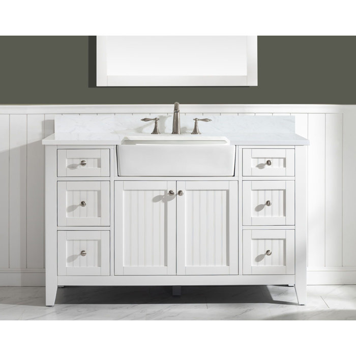 Longshore Tides Burbank 54'' Freestanding Single Bathroom Vanity with